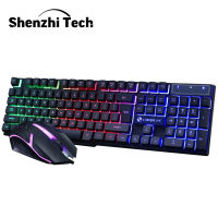 2020 USB Wired Gaming Keyboard and Mouse Combo Mechanical Feeling Ergonomic RGB Backli Keyboard for PC Laptop Gamers