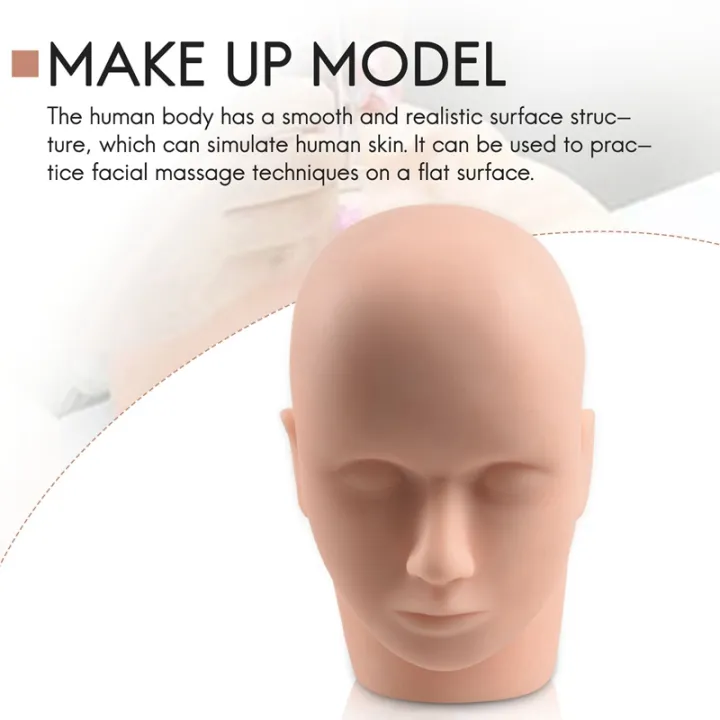 mannequin-flat-head-silicone-practice-false-eyelash-extensions-makeup-model-massage-training
