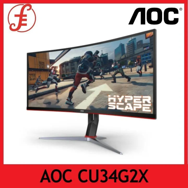 AOC CU34G2X 34 Inch 21:9 144Hz Curved Gaming Monitor WQHD 3440 X 1440 ...