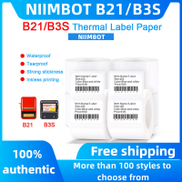 【ป้ายสีขาว】2ม้วนNiimbot B21/B3S/B203ฉลากการพิมพ์ความร้อนกระดาษบาร์โค้ดราคาขนาดชื่อป้ายเปล่ากันน้ำฉีกขาดทนสำหรับHome Organizer ซูเปอร์มาร์เก็ตStoreCate