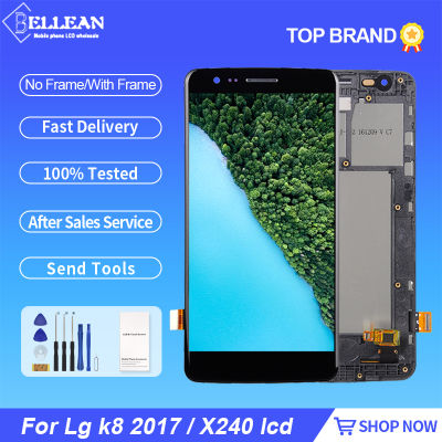5.0นิ้วจอแสดงผล X240สำหรับ LG K8 2017 Lcd Touch Panel Screen Digitizer Assembly Replacement Repair พร้อมกรอบจัดส่งฟรี