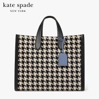 KATE SPADE NEW YORK MANHATTAN HOUNDSTOOTH LARGE TOTE K4430 กระเป๋าถือ / กระเป๋าสะพายผู้หญิง