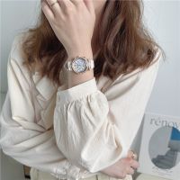 【Hot Sale】 luxury fragrance watch womens ins college style simple niche high-value white temperament fashion Mori