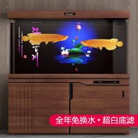 [COD] Large and medium-sized fish tank aquarium under the filter bottom home living room free of change ultra-white partition screen