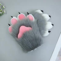 Kawaii Bears Paw Gloves Cosplay Props Anime Plush Accessories Lolita Simulation Nail Finger Claw Gloves New Imitation Fursuit