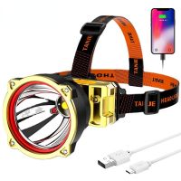 XPG LED Headlamp Waterproof Fishing Lantern 3 Modes Powerful Headlight USB Rechargeable 18650 Head Torch Power Bank Flashlight Rechargeable  Flashligh