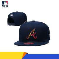 Atlanta Braves Front and Rear Logo Flat-brimmed Baseball Team Cap Elastic Peaked Cap on High State Sun Hat Velcro Men and Women Sports Cap