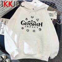 Genshin Hoodies ผู้หญิง Ulzzang Grunge เสื้อสวมศีรษะสตรี Hoddies ขนาดพิเศษ