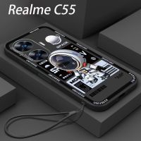 Realme เคส C55การ์ตูนเคสโทรศัพท์อวกาศนักบินอวกาศเชิงกล Tecno Spark 10 Pro เคส TPU นุ่มกันกระแทก