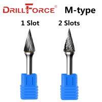 Drillforce 1PC M / MX Type ทังสเตนคาร์ไบด์โรตารีไฟล์จุดเสี้ยนตายเครื่องบดเครื่องมือขัดเจาะมิลลิ่งโลหะไม้แกะสลักบิต