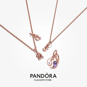 Pandora Letter E Script Alphabet Dangle Charm | Rose Gold-Plated