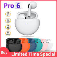หูฟังสำหรับเล่นกีฬาหูฟังสำหรับ Iphone ไร้สาย Tws พร้อมไมโครโฟนเบส Air Pro 6