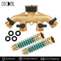 4 Way Garden Hose Splitters 2 Extension Spring Hose 4 Washers 3/4 Faucet Diverter Tap Hose Connector ท่อท่อ Splitter ผู้จัดจำหน่ายน้ำ2สวิตช์เปิด-ปิด