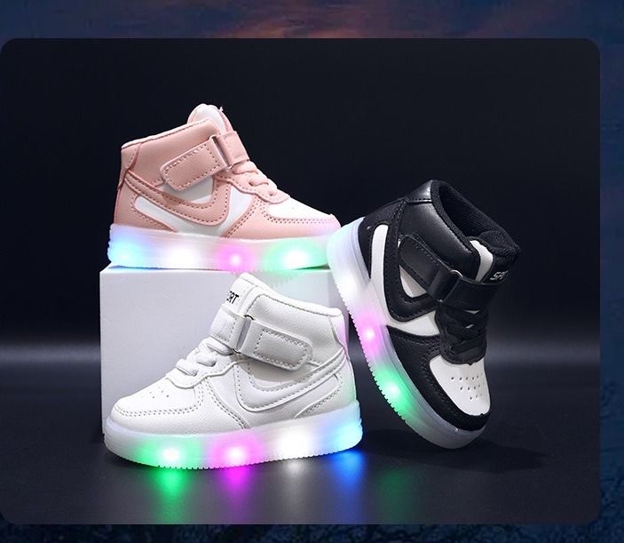 Ready Stock] 1-6Y Led Light Pink White Air Jordan Smart Lampu Kasut Shoe (Size  21-30) | Lazada