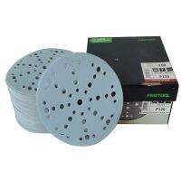 【CW】 FESTOOL Garnet 6  quot;48 Dry Sandpaper Sanding Round adhesive Flocking Back Suede Sheet