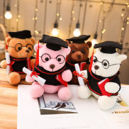 LF Free Ship Graduation Dr. bear hat Teddy Bear Plush Doll graduation
