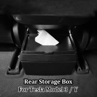 Car Accessories Storage Box For Tesla Model 3 Y Rear Row Air Outlet Seat Back Organizer Interior Auto Gadget Tissue Box