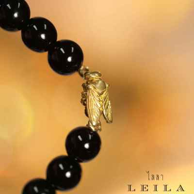 Leila Amulets แมลงภู่คำหลวง รุ่นเปิดโชคโภคทรัพย์ (พร้อมกำไลหินฟรีตามรูป)