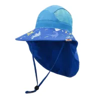 Jirong sun hat male children outdoor sun hat big eaves mesh breathable uv fisherman cap of the girls