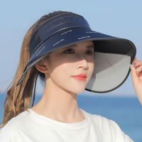 Retractable Brim Empty Top Hat Hiking Visor Hats Velcro Adjustable Sports Hat Female Sunshade Caps Bicycle UV Protection Sun Hat