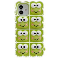 3D การ์ตูนน่ารัก Keroppi เคสโทรศัพท์มือถือสำหรับ iPhone 14 Pro Max 14 Plus 13 Pro Max ฝาหลังซิลิโคนแบบนิ่มสำหรับ iPhone 12 Pro Max 11 Pro Max XR XS MAX 6S 7 8 Plus