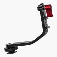 L Shape Bracket Mic Stand Bracket Camera Handle Grip for 5" 5.5" 6" Monitor Gimbal LED Video Light Mic Mount Hot Shoe for Camera