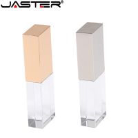 JASTER Fashionable Crystal USB Flash Drives Water proof Pen drive 4GB 16GB 32GB 64GB Gift Pendrive cle usb Over 10pcs Free Logo