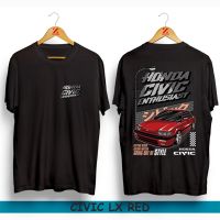 New Fashion Mens Womens DISTRO T-ShirtCIVIC LX RED Car CLUB T-Shirt 2023