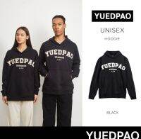 Yuedpao ยอดขาย No.1 รับประกันไม่ย้วย 2 ปี Hoodie เสื้อยืดเปล่า เสื้อยืดสีพื้น เสื้อ Hoodie Vintage Black