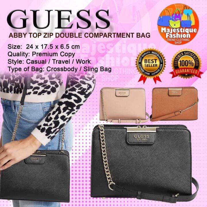 GUESS ABBY TOP ZIP 𝐶ROSSBODY Lazada PH