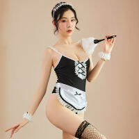 2020 New Cute apron maid cosply one-piece open file temptation sexy underwear Sao 134# RWBU