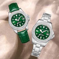 New green water ghost watch womens new diamond-encrusted luminous calendar fashion light luxury waterproof ladies