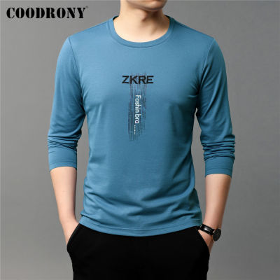 COODRONY Brand High Quality Cotton Tee Top Clothes Spring Autumn New Arrival Fashion Casual Long Sleeve O-Neck T-Shirt Men C5094