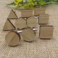 6pair Geometric Wooden Cufflinks Bamboo Circle Square Triangle Hexagon Rectangle Wood Cufflink Father Men Accessory Cuff Link