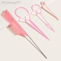 4pcs Hair Tail Tools Set with French Braid Tool Loop Rat Tail Comb Pin Braiding