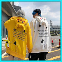 2021 Hoodie Korean Style For Girls Fashion Unisex Hoodie Jacket For Women Pull Over Pikachu Top Long Sleeve Hoodies Chic Korean Girls Sweatershirt Solid Crop Jumpers
