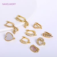 ✳☜◈ Giraffe96bnrfhthr 2023 New Design 18K Gold Plated U Earring FittingsInlaid Clasp Findings Jewelry Accessories Wholesale