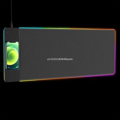 Wireless Charging RGB Gaming Mouse Pad 10W LED Mouse Mat 800x300x4mm Large Mousepad Non-Slip Rubber Base Mat for Gaming