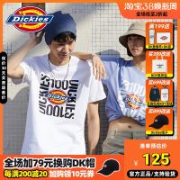 ♙Dickies เสื้อยืดแขนสั้นชายพิมพ์ลายครบรอบฤดูร้อนคู่ใหม่แขนครึ่ง10216หญิง