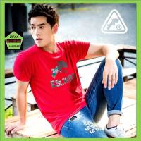 Rudedog เสื้อคอกลม ชาย หญิง  รุ่น Est point  สีแดง