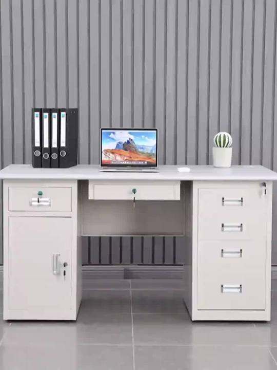 Steel Office Table Iron Sheet Computer Desk Desk with Lock and Drawer