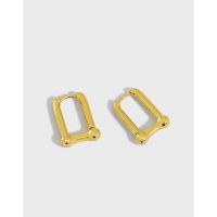 [COD] 561 Korean version of ins cold style minimalist U-shaped silver female ear buckle all-match earrings