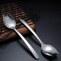 304 Stainless Steel Western Food Two-purpose Spoon Lightweight Dinner Tableware Cookware Fork