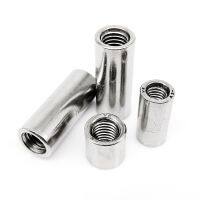 M3 M4 M5 M6 M8 M10 M12 304 A2-70 baja tahan karat diperpanjang panjang kopling bulat mur konektor lengan sambungan Tubular Nut