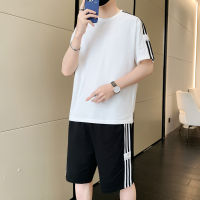 Gifts MenS Short -Sleeved T -Shirt Fashion Sports Suit Summer 2023 New Casual Clothing Handsome With A Set Of