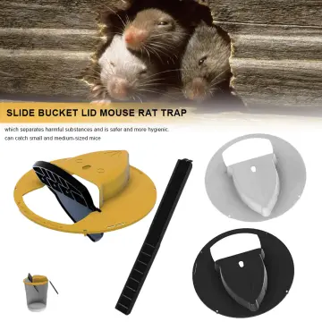 Mouse trap Reusable Smart Flip and Slide Bucket Lid Mice Rat trap