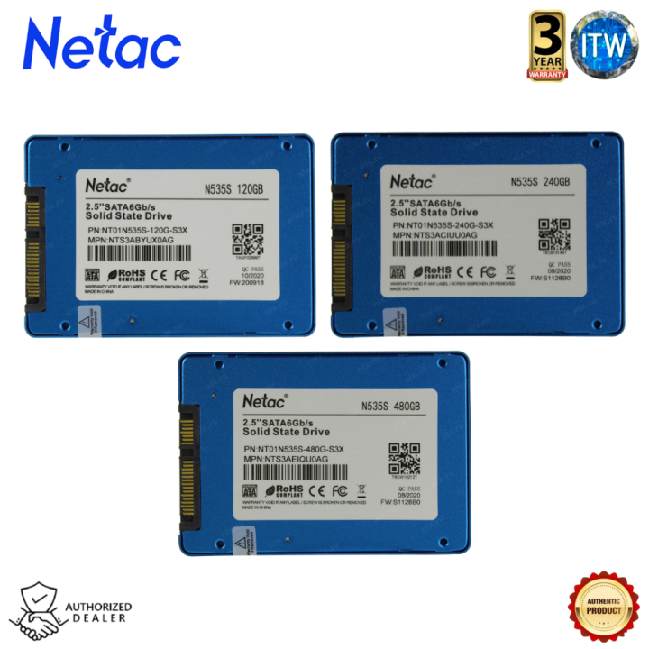 Netac N535S SATA III Nand Flash SSD - Reliable Solid State Drive (120GB ...
