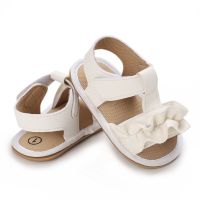 【cw】 Jlong Newborn Baby Bow Sandals 0 Months Beach Wedding Shoes