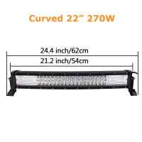 3-Row 22" 32" 42" 52" Curved LED Light Bar Offroad Led Bar Combo Beam Led Work Light Bar 12v 24v For 4x4 4WD SUV ATV Cars