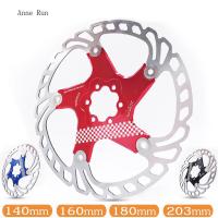 ANNE 140Mm 160Mm 180Mm 203Mm ชิ้นส่วนจักรยาน CNC ใบพัดจักรยานเสือภูเขาโลหะผสมอลูมิเนียมจักรยานเบรคดิสก์ลอยน้ำจานเบรกเบรคโรเตอร์จักรยาน